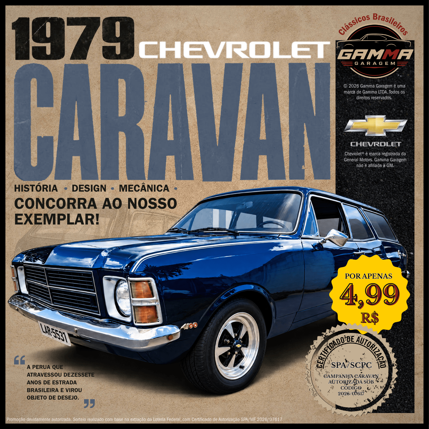 Capa de Caravan 1979 - Garagem de Clássicos